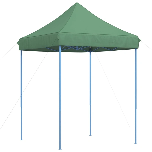 Pop-up парти шатра 2 x 2 м зелена — оксфорд с PVC — стоманена рамка - Image 5