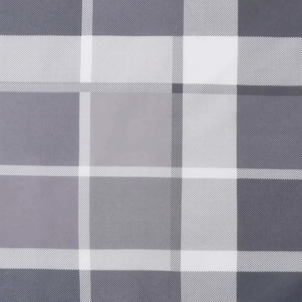 Възглавница за пейка 200x50x4 см сиво каре — оксфорд плат - Image 6