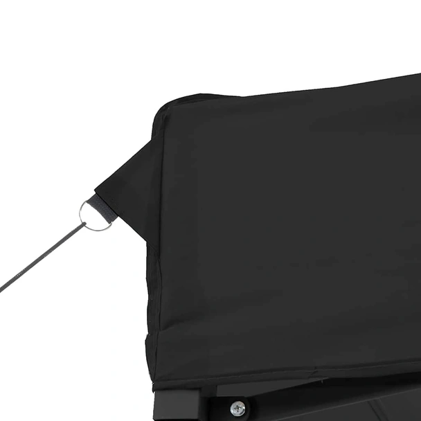Pop-up парти шатра 4,1 x 2,8 м черна — оксфорд с PVC — 4 стени — стомана - Image 8