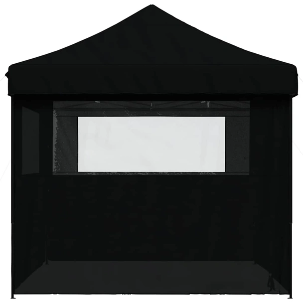 Pop-up парти шатра 4,1 x 2,8 м черна — оксфорд с PVC — 4 стени — стомана - Image 4
