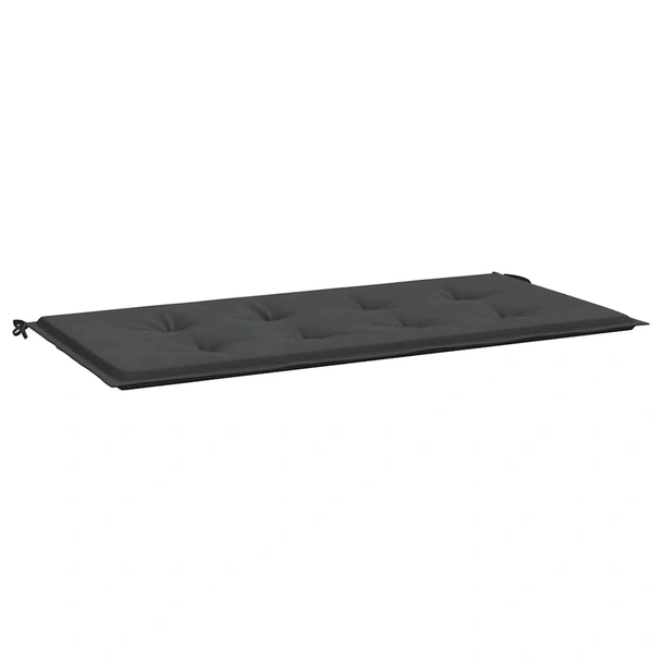 Възглавница за градинска пейка 120x50x4 см черна — оксфорд плат - Image 2