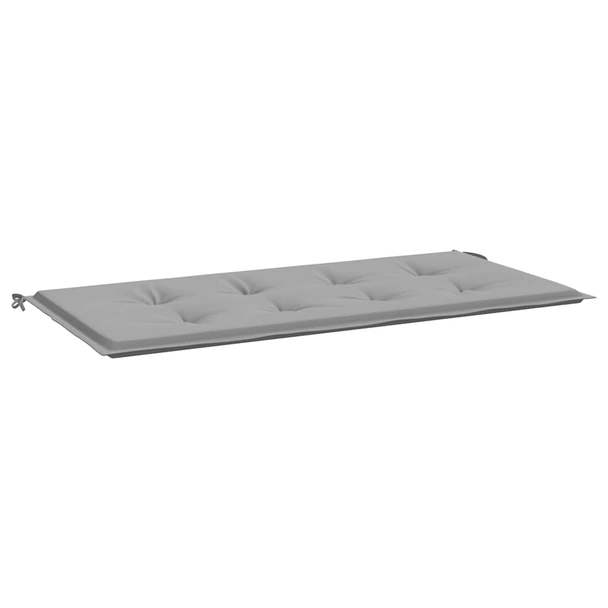 Възглавница за градинска пейка 120x50x4 см сива — оксфорд плат - Image 2