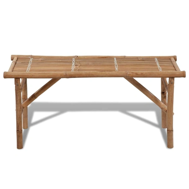 Сгъваема градинска пейка 118 × 38 × 45 см кафява — бамбук - Image 2