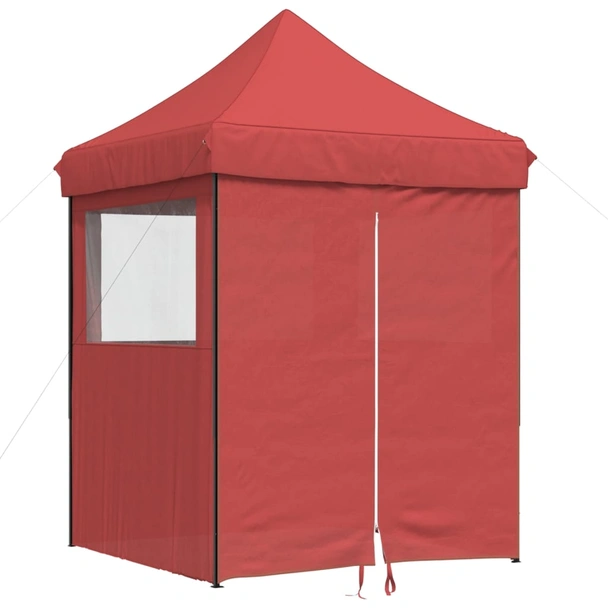 Pop-up парти шатра 2 x 2 м бордо — оксфорд с PVC — 4 стени — стомана - Image 2