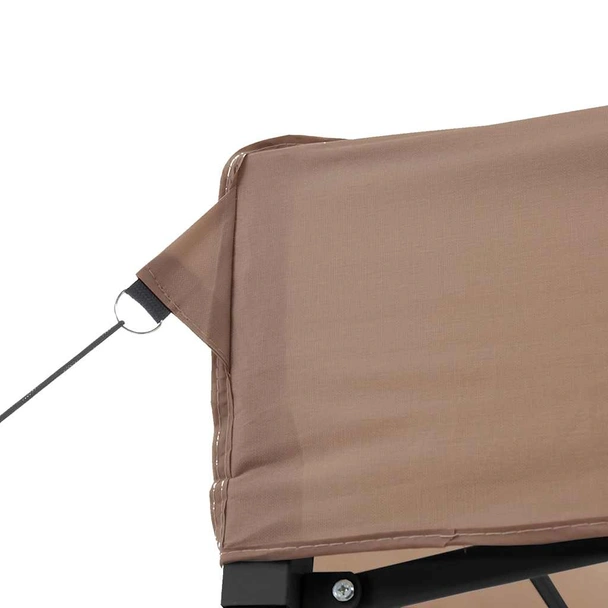 Pop-up парти шатра 5,8 x 2,9 м кафява — оксфорд с PVC — 4 стени — стомана - Image 6
