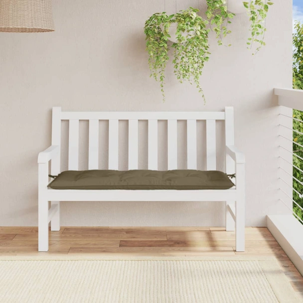 Възглавница за пейка 120x50x7 см таупе меланж — полиестер - Image 3