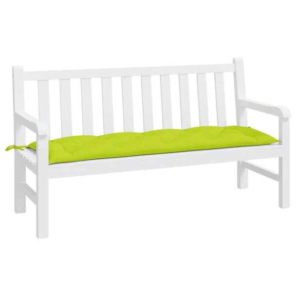 Възглавница за пейка 150x50x7 см яркозелена — оксфорд плат - Image 3
