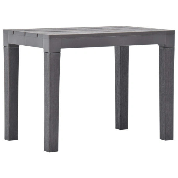 Градински пейки 60 × 38,5 × 45 см мока — полиетилен — 2 бр - Image 2