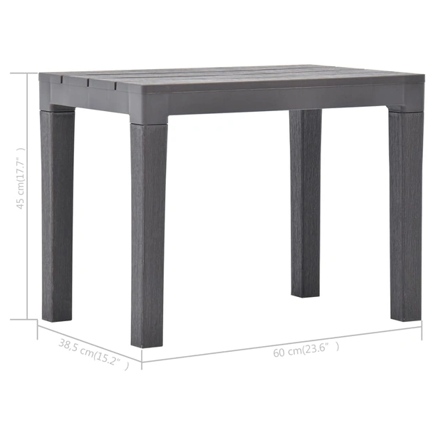 Градински пейки 60 × 38,5 × 45 см мока — полиетилен — 2 бр - Image 6