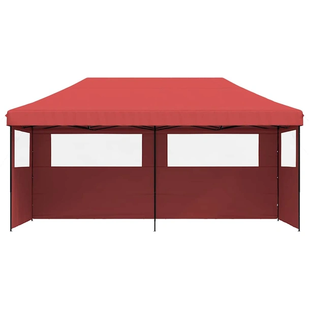 Pop-up парти шатра 5,8 x 2,9 м бордо — оксфорд с PVC — 3 стени — стомана - Image 3