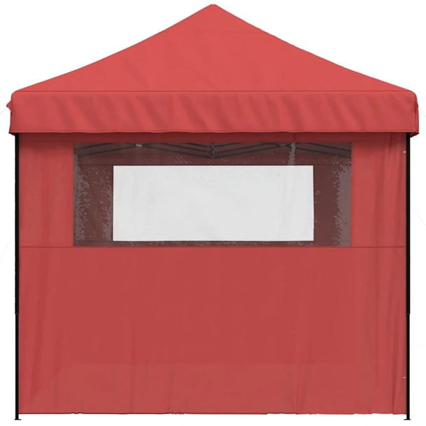 Pop-up парти шатра 5,8 x 2,9 м бордо — оксфорд с PVC — 3 стени — стомана - Image 5