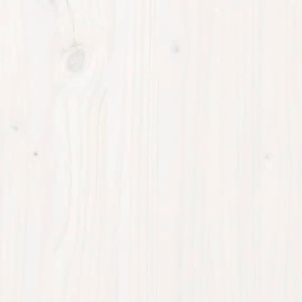 Пейка с 2 кашпи 184,5×39,5×56,5 см бяла — борово дърво - Image 8