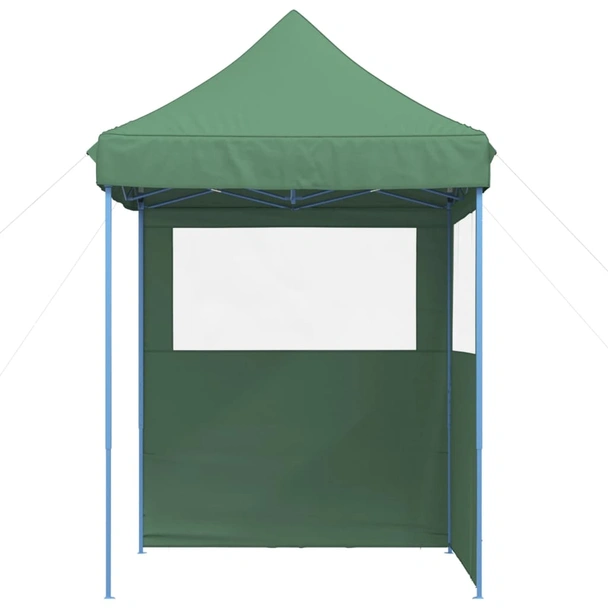 Pop-up парти шатра 2 x 2 м зелена — оксфорд с PVC — 2 стени — стомана - Image 3