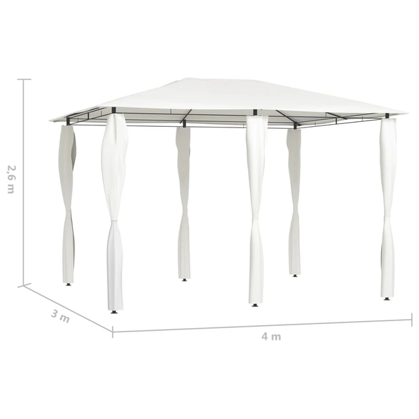Шатра 3 x 4 м кремав — текстил 160 г/м² — покривала на стълбове - Image 4