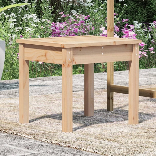 Градинска пейка 50×44×45 см кафява — борово дърво масив - Image 3