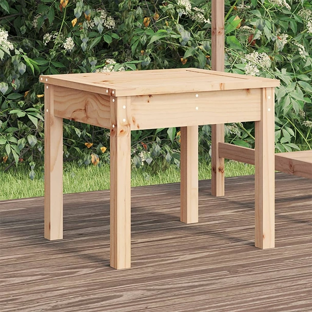 Градинска пейка 50×44×45 см кафява — борово дърво масив