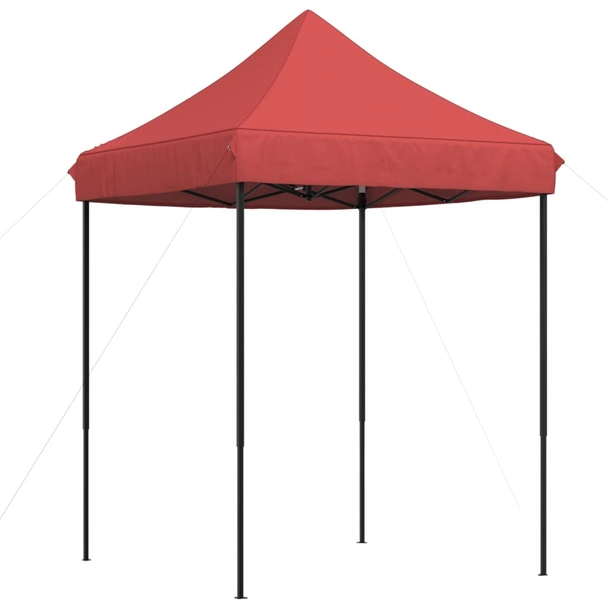Pop-up парти шатра 2 x 2 м бордо — оксфорд с PVC — стоманена рамка - Image 5