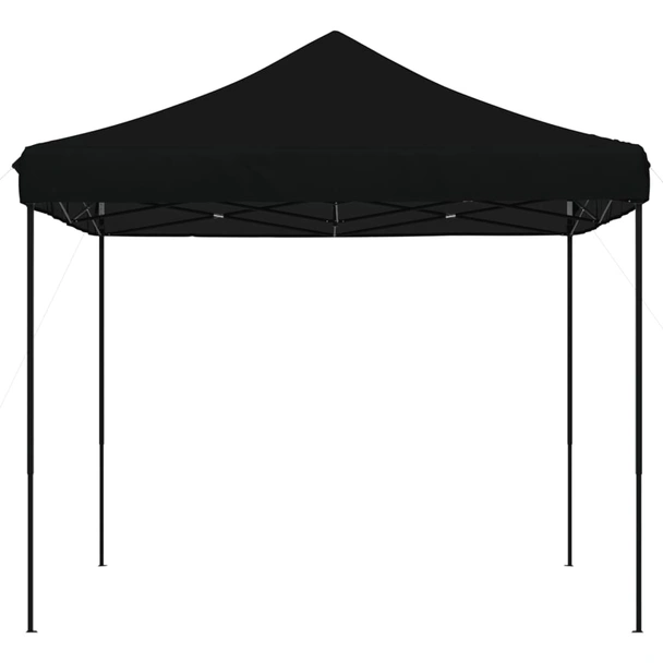 Pop-up парти шатра 2,9 x 2,9 м черна — оксфорд с PVC — стоманена рамка - Image 5