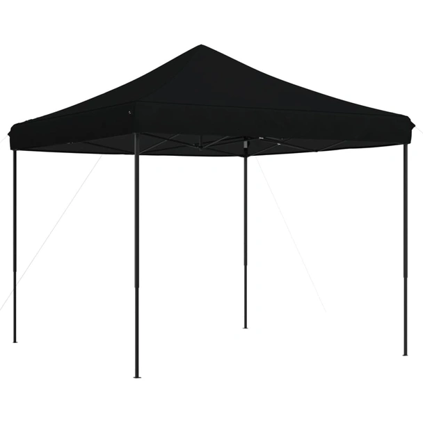Pop-up парти шатра 2,9 x 2,9 м черна — оксфорд с PVC — стоманена рамка - Image 2