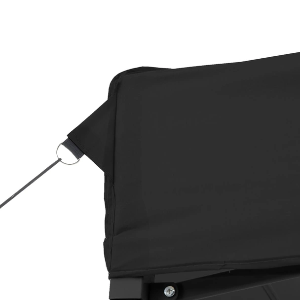 Pop-up парти шатра 2,9 x 2,9 м черна — оксфорд с PVC — стоманена рамка - Image 4