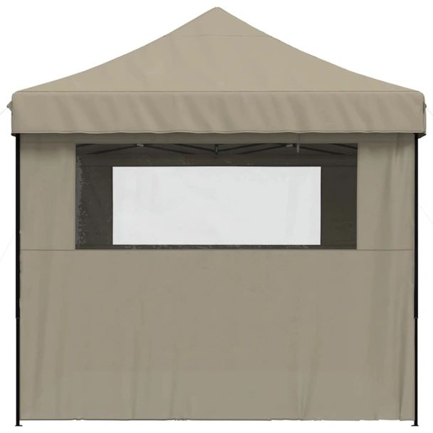 Pop-up парти шатра 4,4 x 2,9 м таупе — оксфорд с PVC — 4 стени — стомана - Image 5