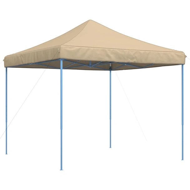 Pop-up парти шатра 2,9 x 2,9 м бежова — оксфорд с PVC — стоманена рамка - Image 2