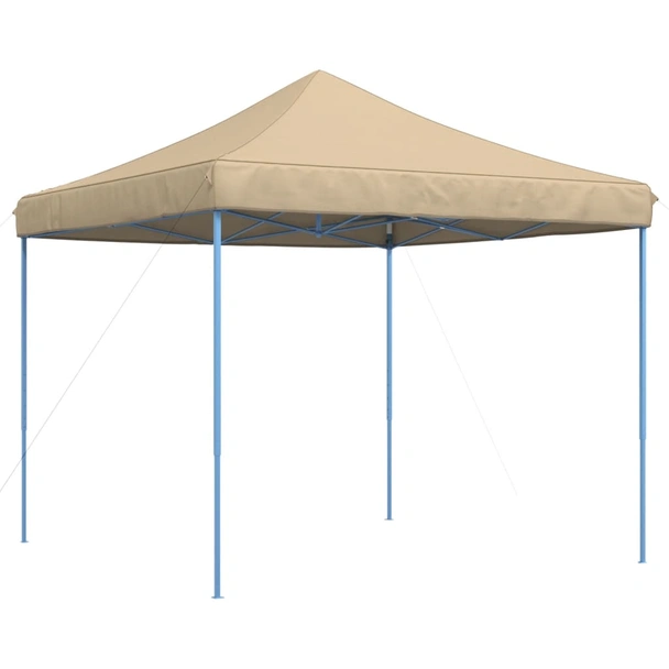 Pop-up парти шатра 2,9 x 2,9 м бежова — оксфорд с PVC — стоманена рамка - Image 5