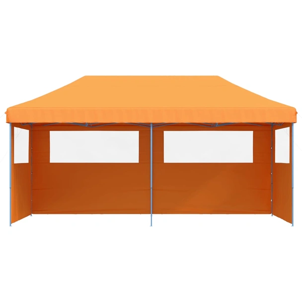 Pop-up парти шатра 5,8 x 2,9 м оранжева — оксфорд с PVC — 3 стени — стомана - Image 3