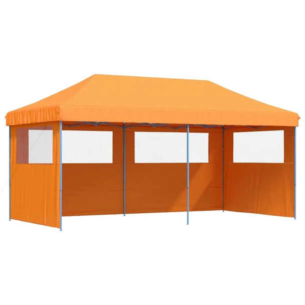 Pop-up парти шатра 5,8 x 2,9 м оранжева — оксфорд с PVC — 3 стени — стомана - Image 2