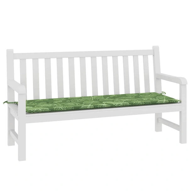 Възглавница за пейка 150x50x4 см с десен листа — оксфорд плат - Image 3