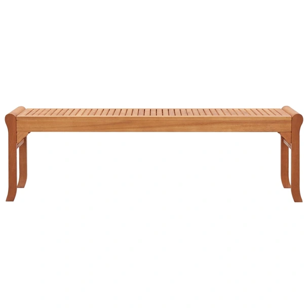 Градинска пейка 150x44x45 см кафява 3-местна — евкалиптово дърво масив - Image 2
