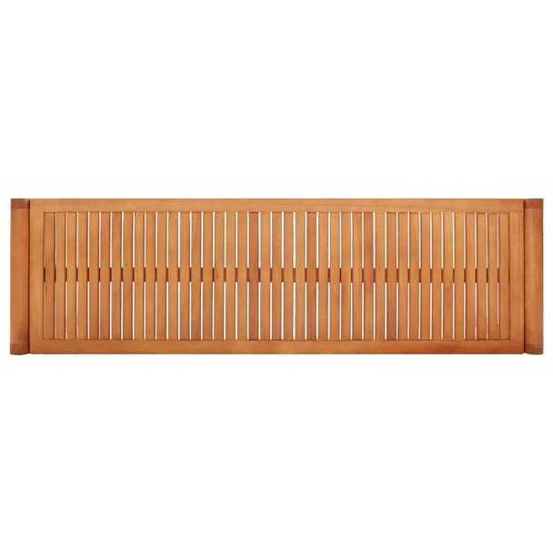 Градинска пейка 150x44x45 см кафява 3-местна — евкалиптово дърво масив - Image 4