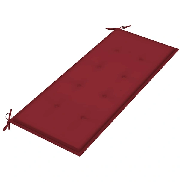 Градинска пейка 120x55x90 см кафява — бамбук — виненочервена (4 см) - Image 5