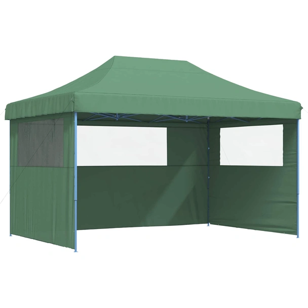 Pop-up парти шатра 4,4 x 2,9 м зелена — оксфорд с PVC — 3 стени — стомана - Image 2