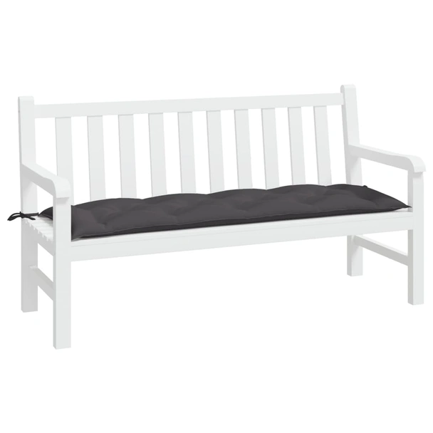 Възглавница за пейка 150x50x7 см антрацит — оксфорд плат - Image 3