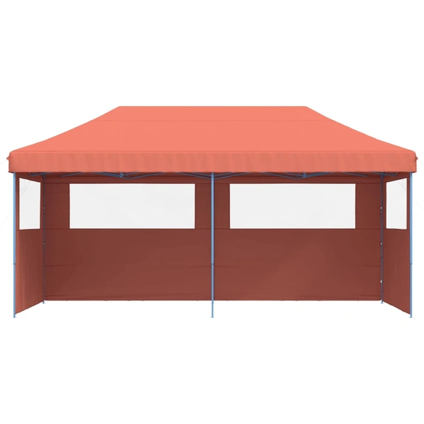 Pop-up парти шатра 5,8 x 2,9 м теракота — оксфорд с PVC — 3 стени — стомана - Image 3