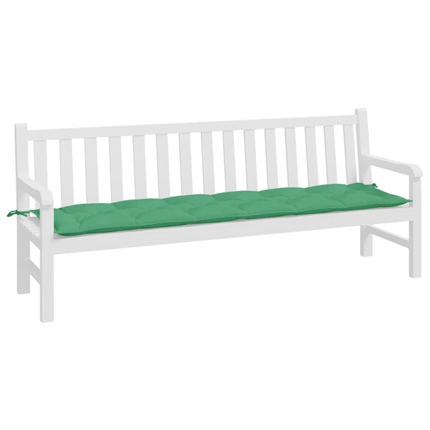 Възглавница за пейка 200x50x7 см зелена — оксфорд плат - Image 3