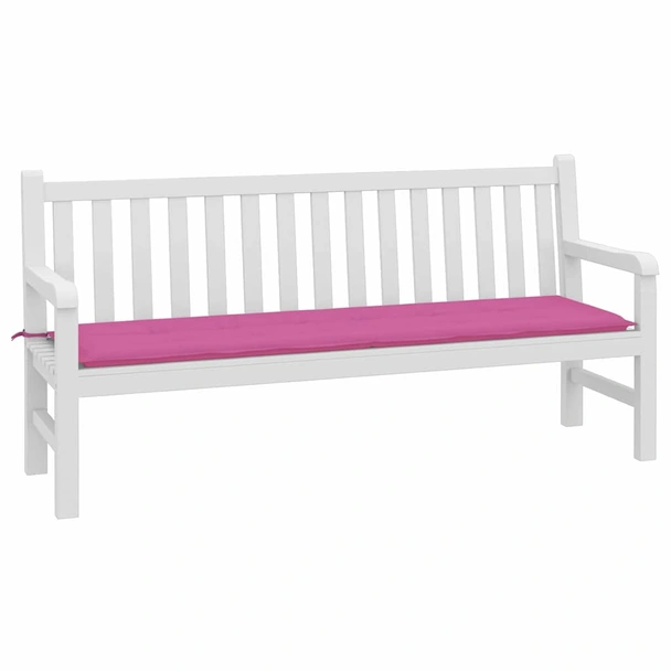 Пад за пейка 150x50x3 см розово едноцветен — оксфорд тъкан - Image 3