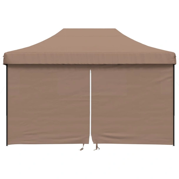 Pop-up парти шатра 4,4 x 2,9 м кафява — оксфорд с PVC — 4 стени — стомана - Image 3