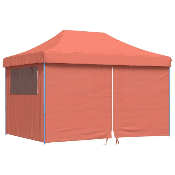 Pop-up парти шатра 4,1 x 2,8 м теракота — оксфорд с PVC — 4 стени — стомана - Image 2