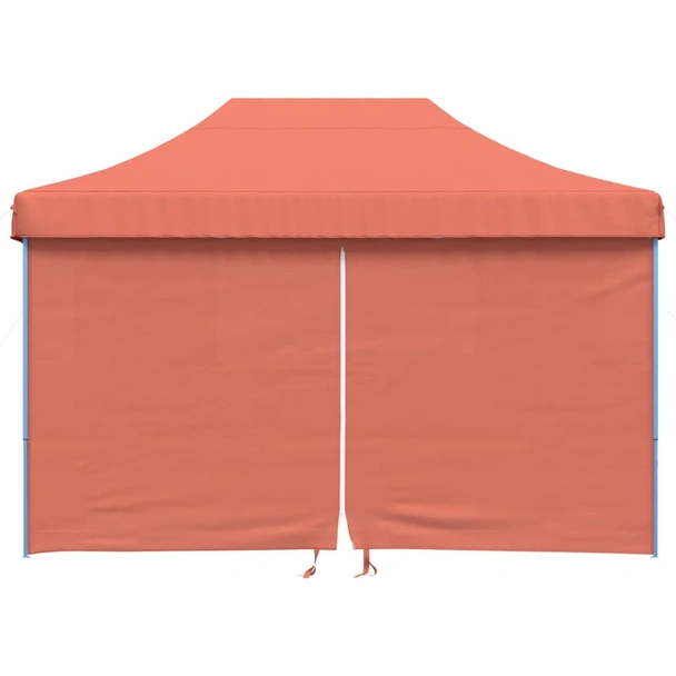 Pop-up парти шатра 4,1 x 2,8 м теракота — оксфорд с PVC — 4 стени — стомана - Image 3