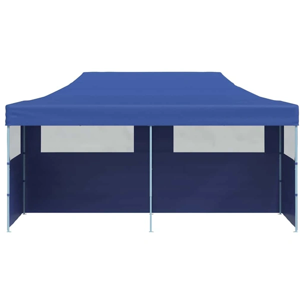 Pop-up парти шатра 5,8 x 2,9 м синя — полиестер с PVC — 1 стена — стомана - Image 6