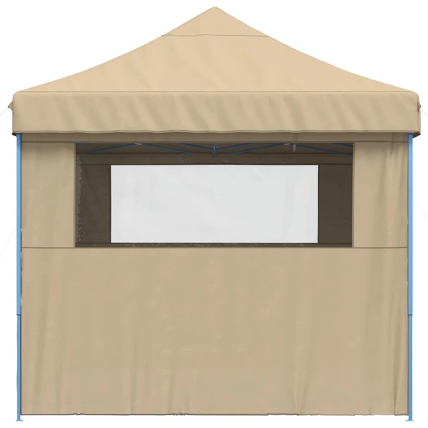 Pop-up парти шатра 4,1 x 2,8 м бежова — оксфорд с PVC — 4 стени — стомана - Image 4