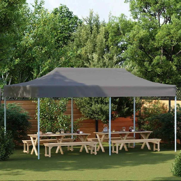 Pop-up парти шатра 5,8 x 2,9 м антрацит — оксфорд PVC — стомана - Image 3