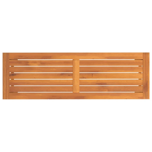 Градинска пейка 110 × 35 × 45 см кафява — акация масив — без възглавница - Image 5