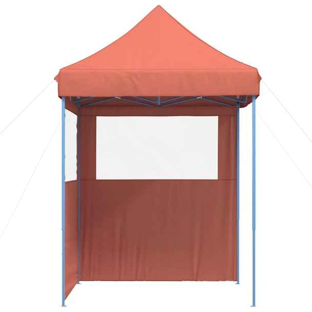 Pop-up парти шатра 2 x 2 м теракота — оксфорд с PVC — 2 стени — стомана - Image 5