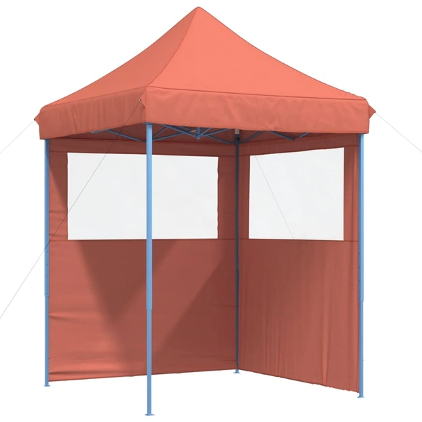 Pop-up парти шатра 2 x 2 м теракота — оксфорд с PVC — 2 стени — стомана - Image 2