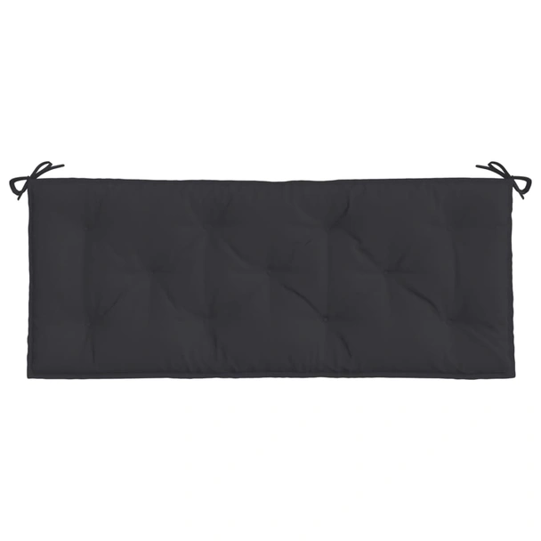 Възглавница за пейка 120x50x7 см черна — оксфорд плат - Image 4