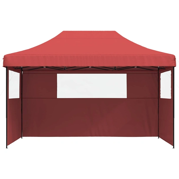 Pop-up парти шатра 4,4 x 2,9 м бордо — оксфорд с PVC — 3 стени — стомана - Image 3