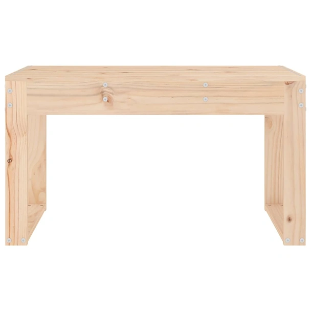 Градинска пейка 80×38×45 см кафява — борово дърво масив - Image 3